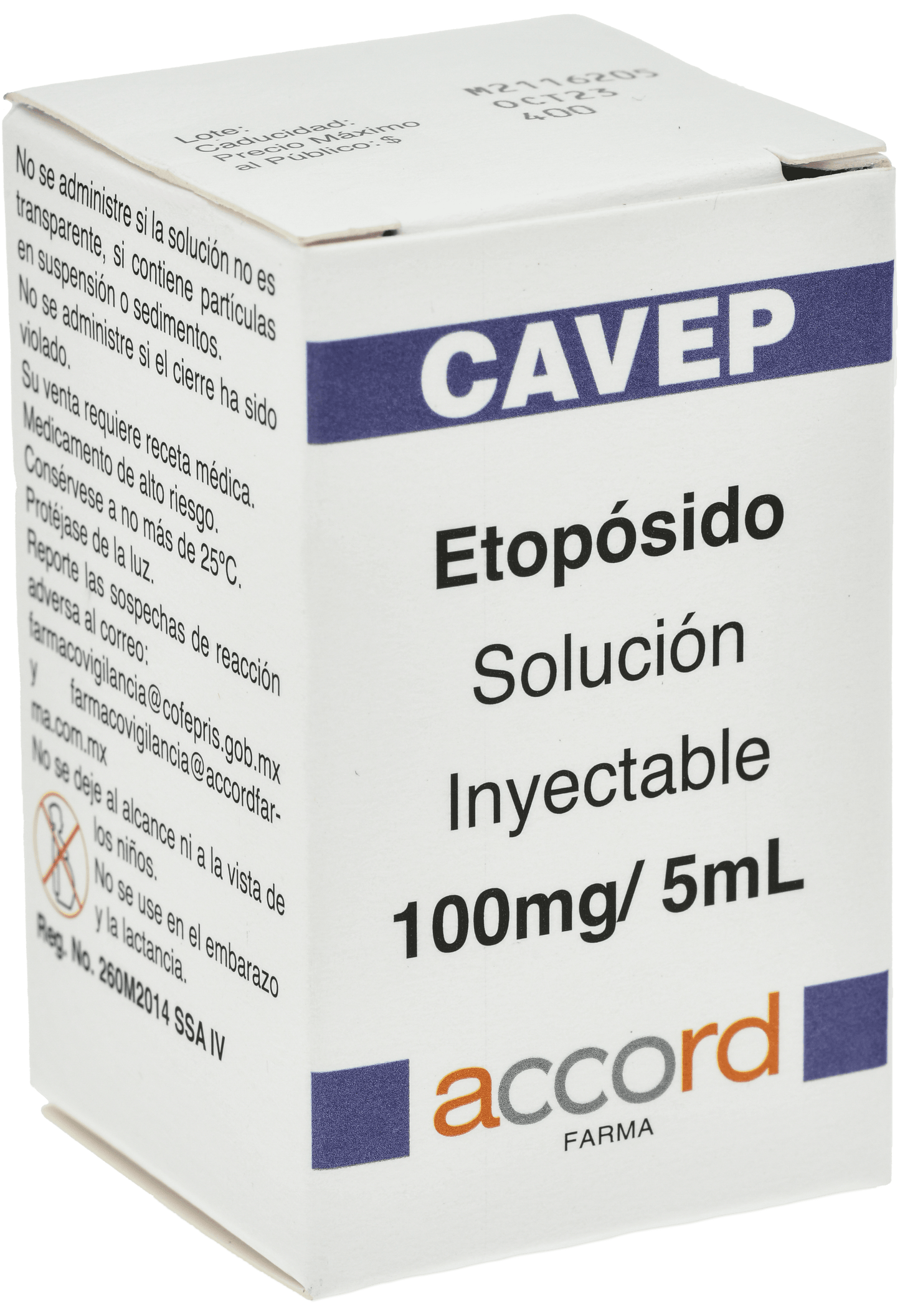 CAVEP Etoposido 100MG/5ML C/1 FCO AMP