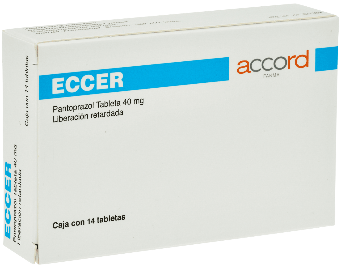 ECCER Pantoprazol 40MG C/14 TABS