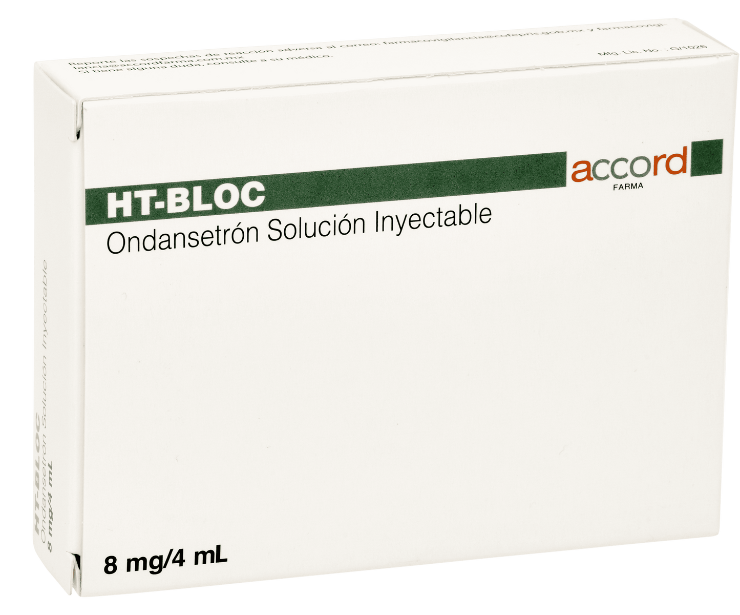 HT BLOC Ondansetron 8MG/4ML C/3 AMP