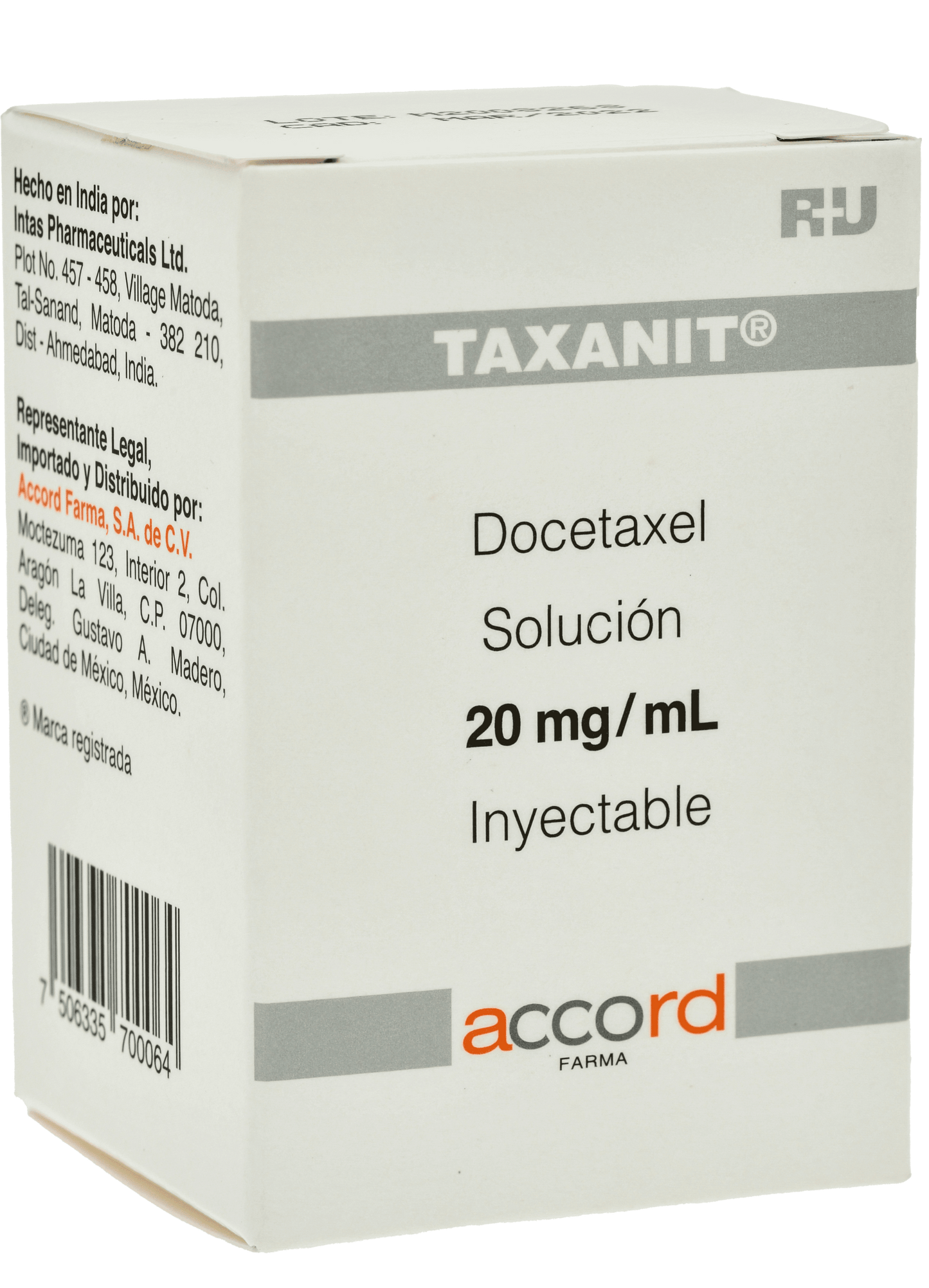 TAXANIT RTU Docetaxel 20MG/ ML C/1 FCO AMP