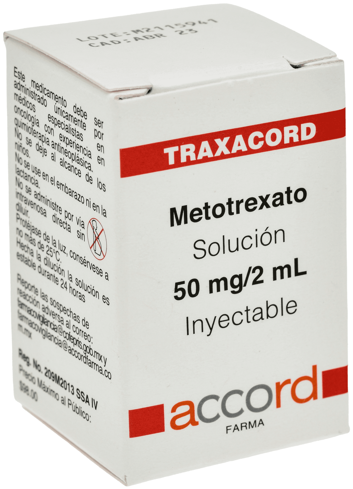 TRAXACORD RTU Metotrexato 50MG/2ML C/1 FCO