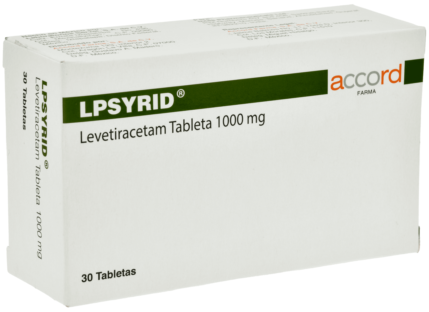 LPSYRID Levetiracetam  1000MG C/30 TABS