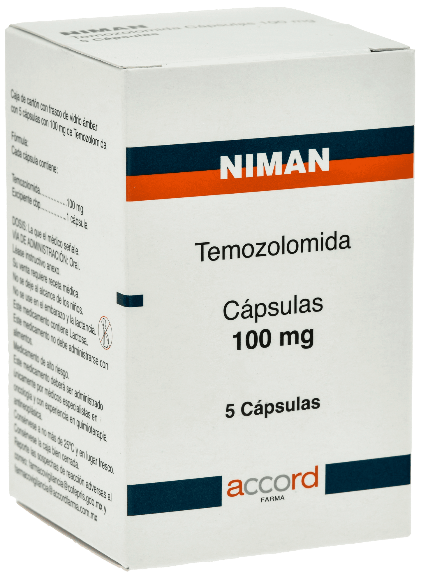 NIMAN Temozolamida 100MG C/5 CAPS